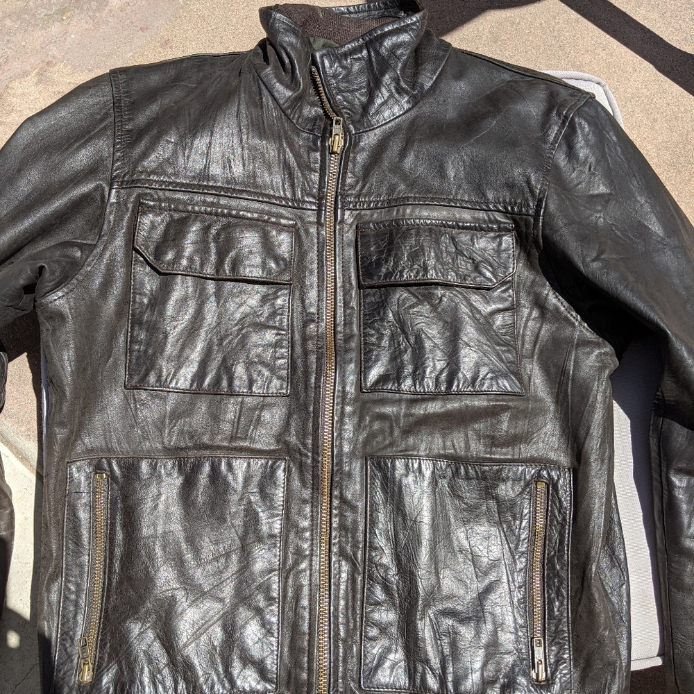 Zanerobe Men's leather jacket size medium M